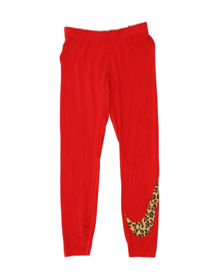 NIKE Womens Graphic Leggings UK 8 Small  Red Cotton Vintage Nike and Second-Hand Nike from Messina Hembry 