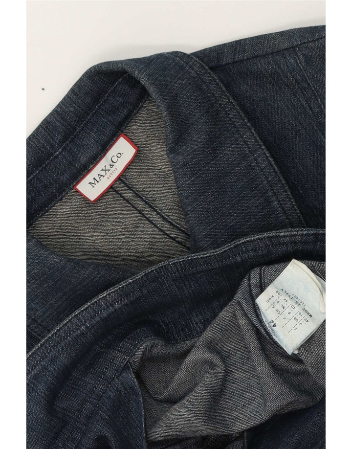 Max & Co. Womens Denim Jacket UK 10 Small Blue Cotton
