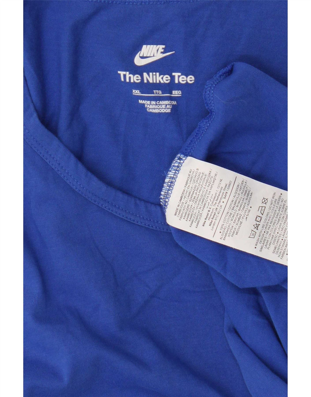 Nike Mens Vest Top 2XL Blue Cotton