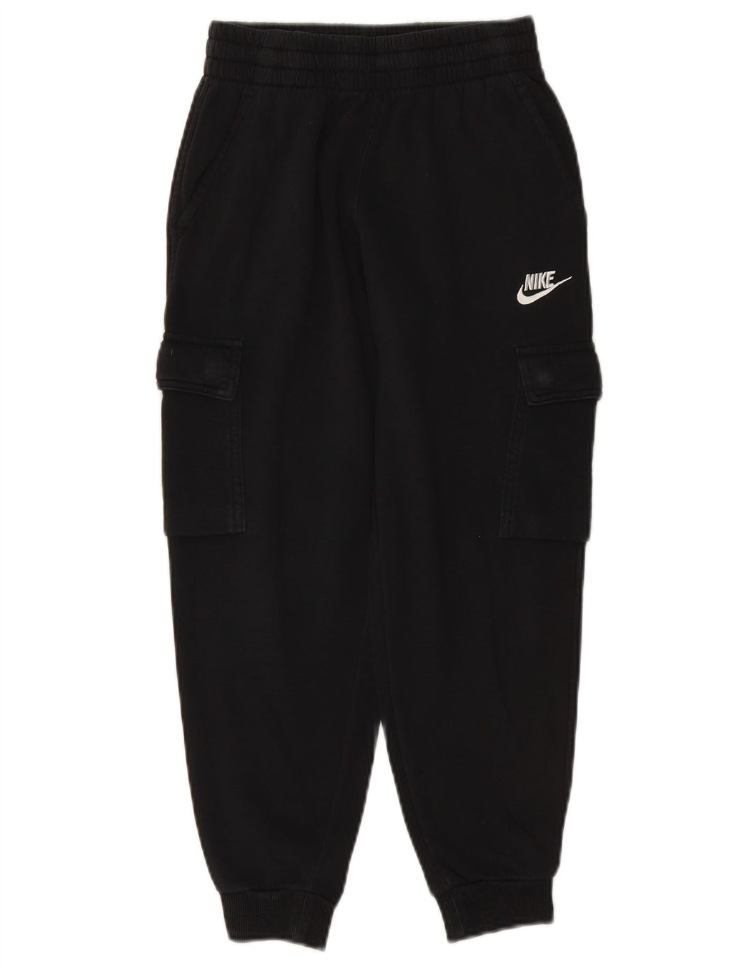 NIKE Boys Cargo Tracksuit Trousers Joggers 10-11 Years Medium Black Cotton