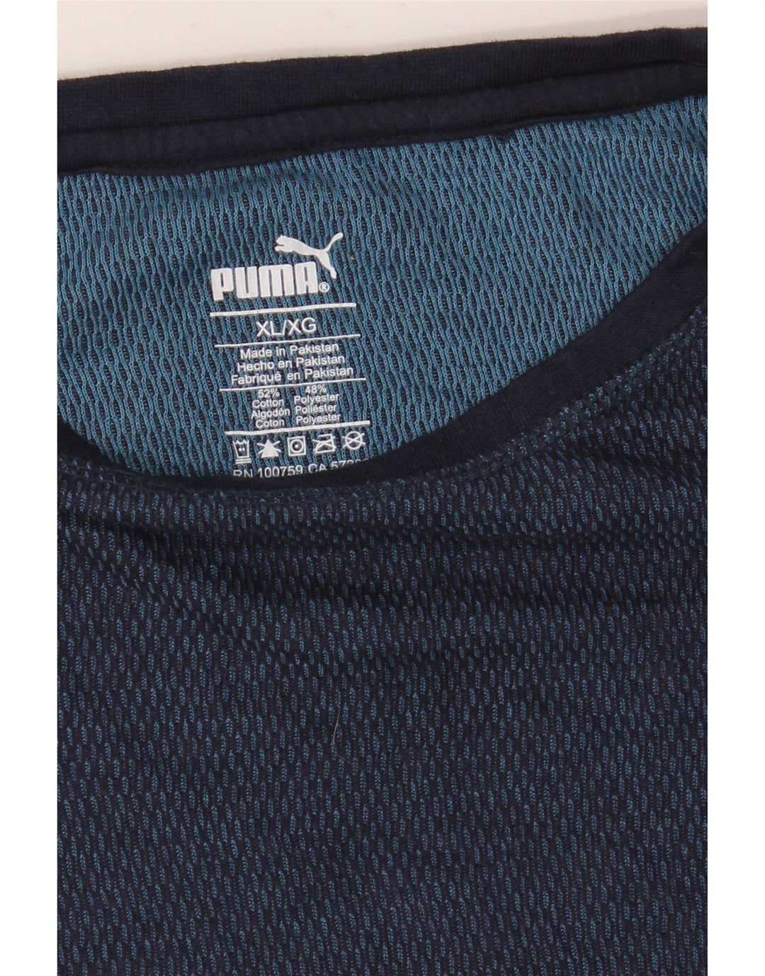 Puma Mens Top Long Sleeve XL Navy Blue Cotton