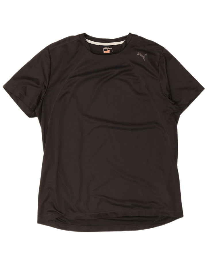 Puma Mens T-Shirt Top XL Black Polyester
