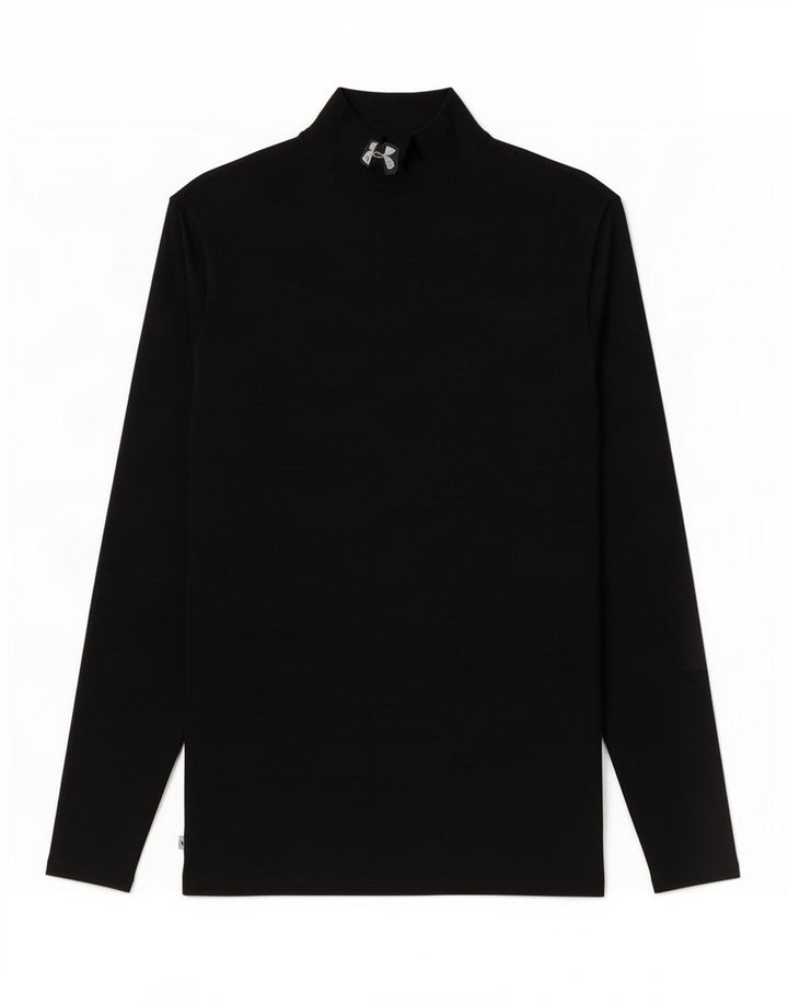 Under Armour Mens Top Long Sleeve Medium Black Nylon