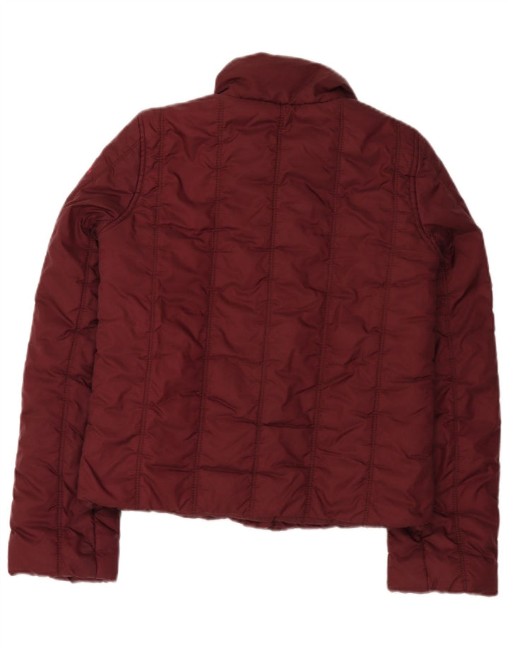 Guess Womens Padded Jacket UK 10 Small Burgundy Nylon
