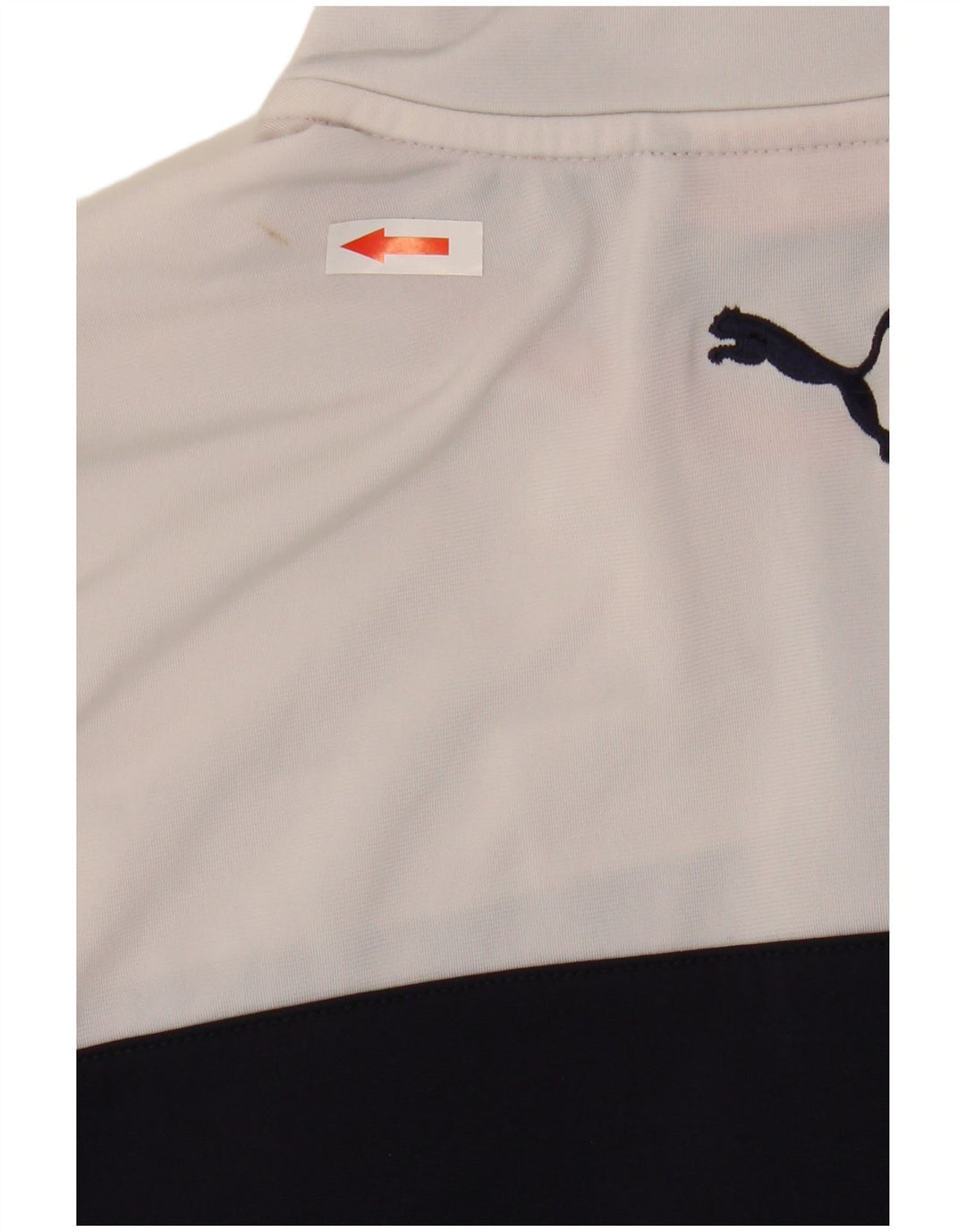 Puma Mens Tracksuit Top Jacket Medium Navy Blue Colourblock Polyester
