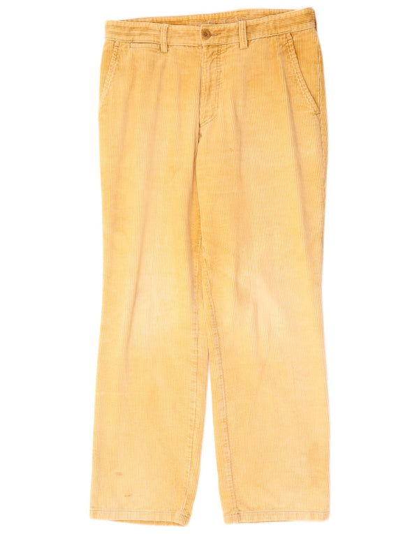 Camel Active Mens Straight Corduroy Trousers W36 L32 Beige Cotton