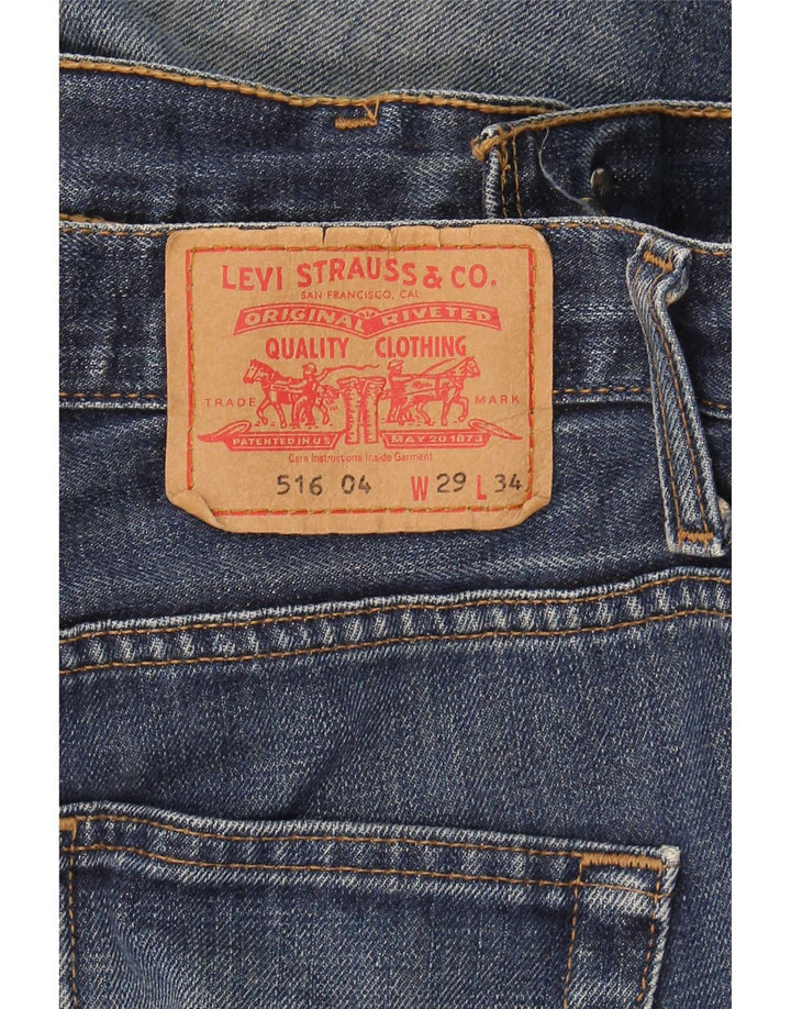 Levi's Womens 516 Flared Jeans W29 L34 Navy Blue