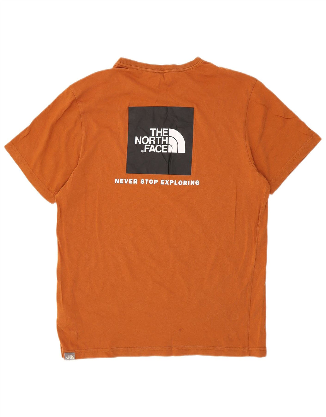 The North Face Mens Graphic T-Shirt Top Medium Orange Cotton