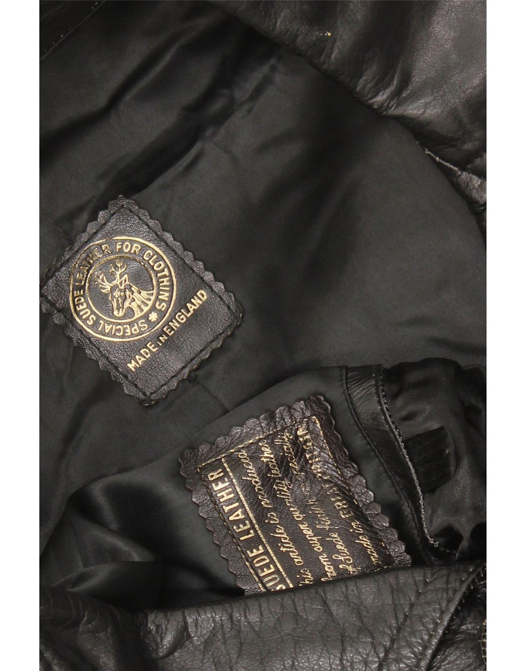 Vintage Mens Leather Coat UK 40 Large Black Leather