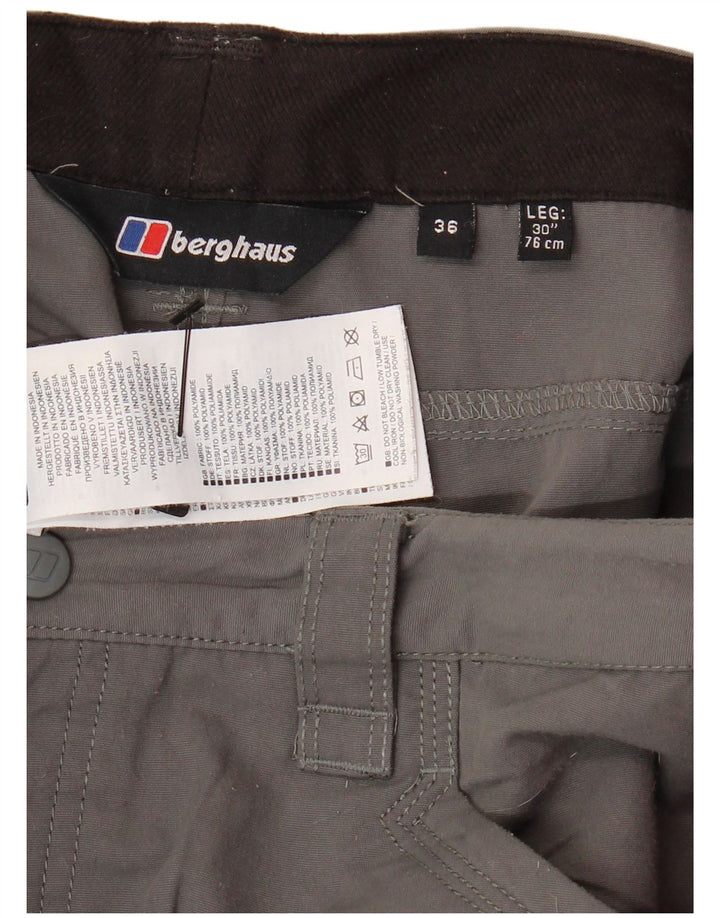 BERGHAUS Mens Straight Hiking Trousers W36 L26  Grey Polyamide