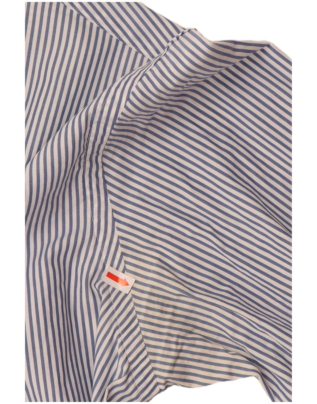 RALPH LAUREN Mens Custom Fit Shirt Medium Blue Striped Cotton