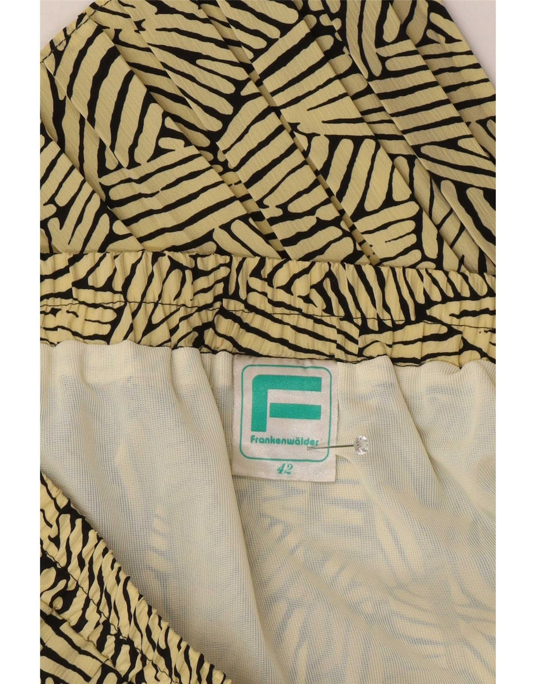 Frankenwalder Womens Pleated Skirt IT 42 Medium W30 Yellow Geometric