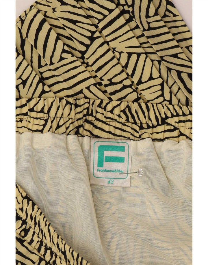 Frankenwalder Womens Pleated Skirt IT 42 Medium W30 Yellow Geometric