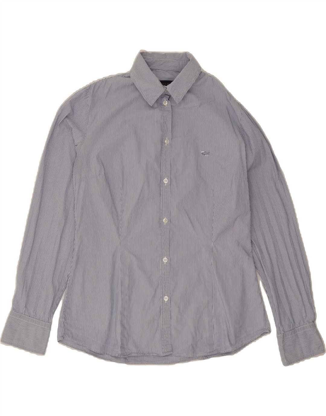 PAUL & SHARK Womens Shirt US 8 Medium Blue Pinstripe Cotton Vintage Paul & Shark and Second-Hand Paul & Shark from Messina Hembry 