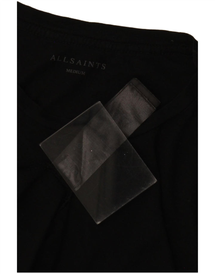 ALL SAINTS Mens T-Shirt Top Medium Black Cotton
