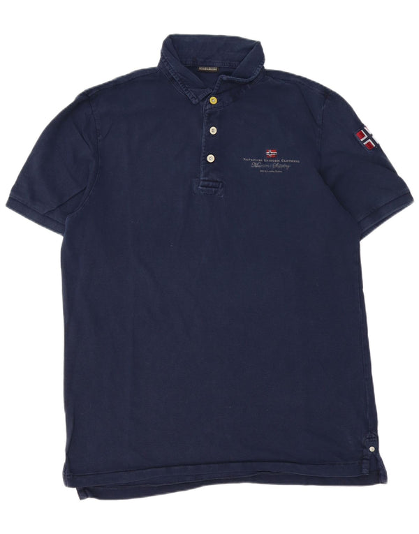 Napapijri Mens Graphic Polo Shirt XL Navy Blue