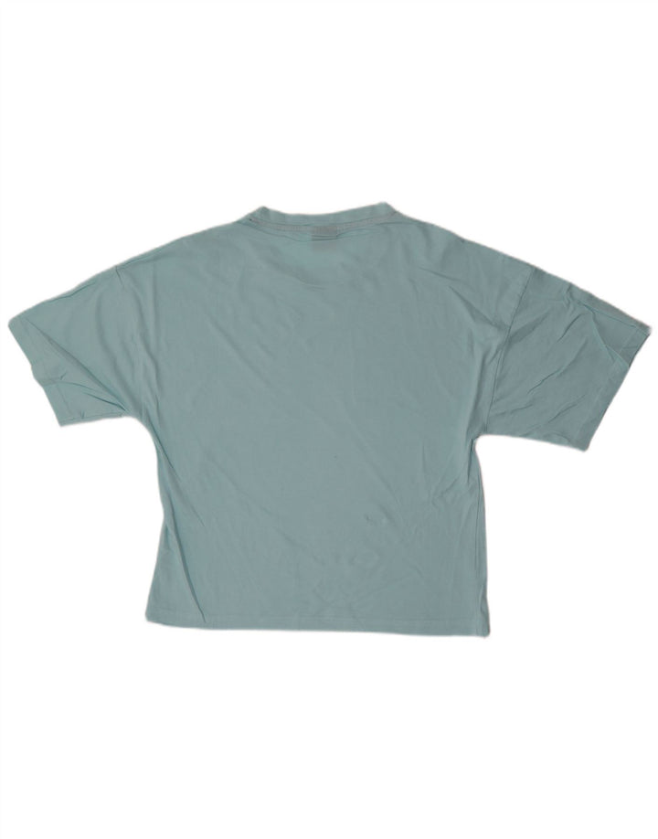Umbro Womens T-Shirt Top UK 14 Medium Blue Cotton