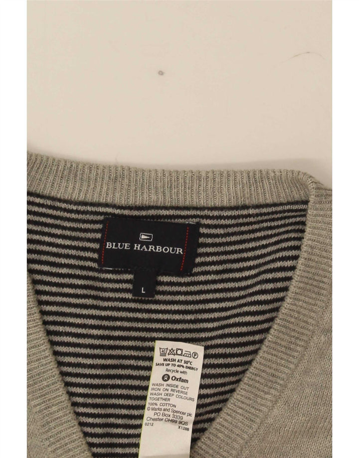 Marks & Spencer Mens Blue Harbour Vest Tank Top Large Grey Cotton