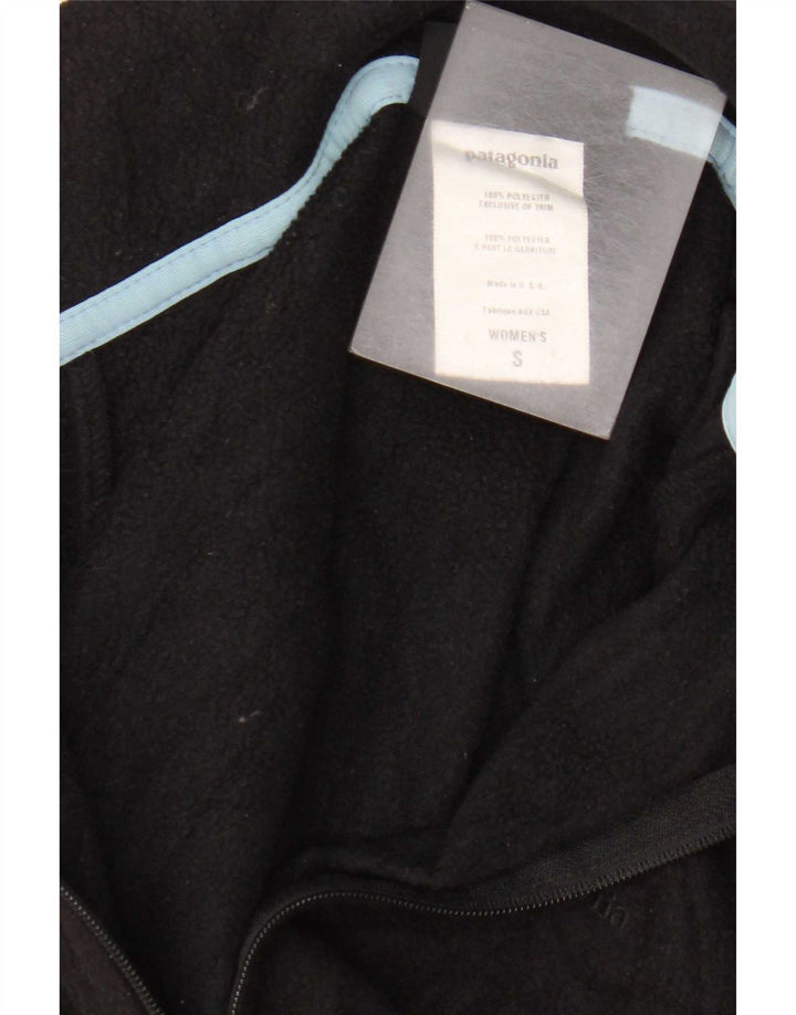 Patagonia Womens Fleece Jacket UK 10 Small Black Polyester