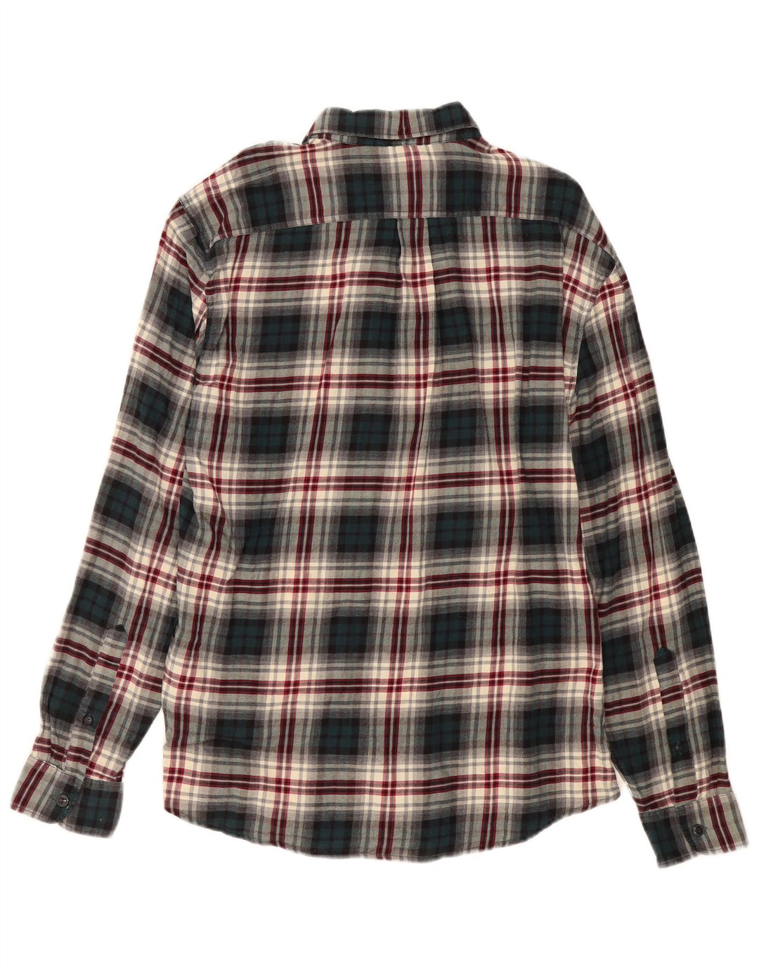 DOCKERS Mens Flannel Shirt Large Green Check Cotton