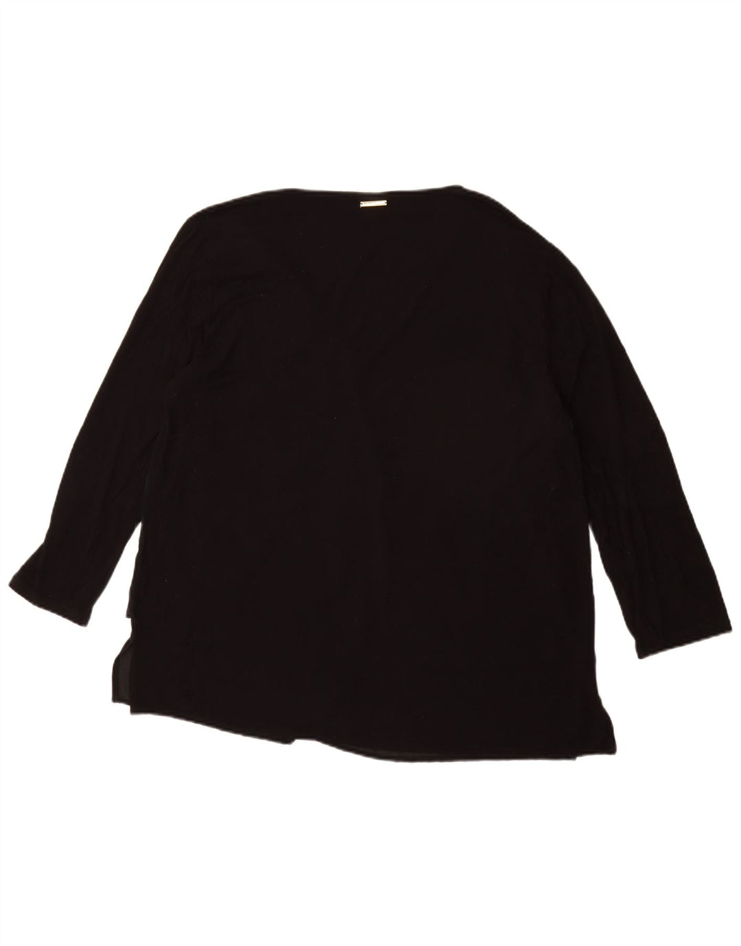 MICHAEL KORS Womens Top 3/4 Sleeve UK 18 XL Black Synthetic