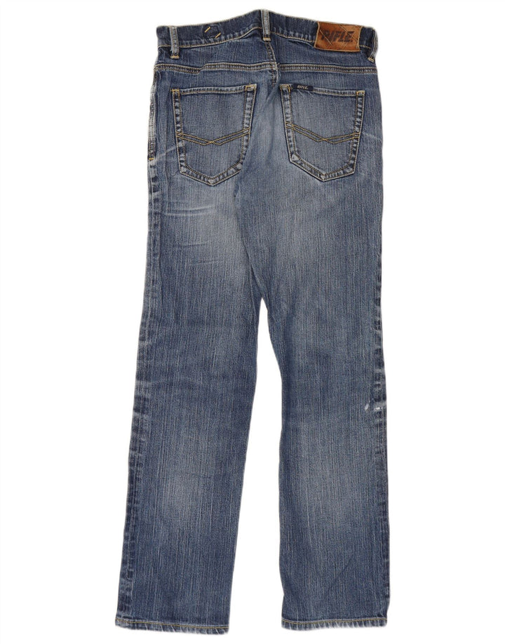 Rifle Womens Straight Jeans W30 L29 Blue Cotton