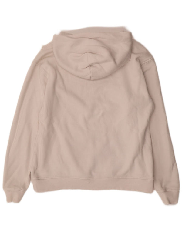 TOMMY HILFIGER Womens Graphic Hoodie Jumper UK 16 Large White Cotton