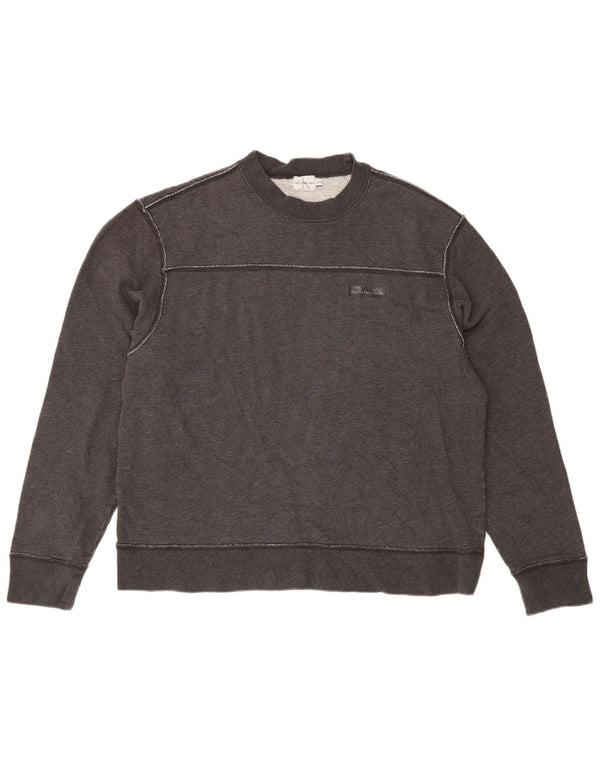 Calvin Klein Mens Regular Fit Sweatshirt Jumper Large Grey
