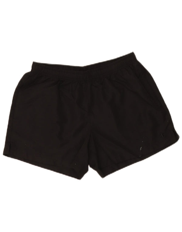 Champion Womens Sport Shorts UK 14 Large Black Polyester