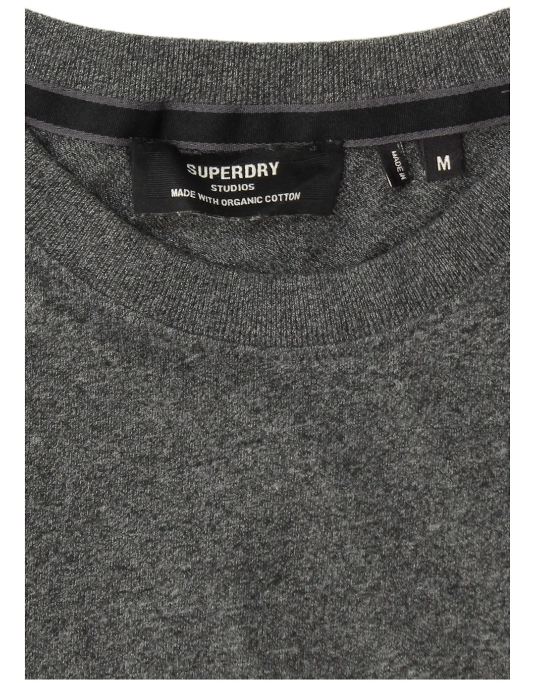 SUPERDRY Mens T-Shirt Top Medium Grey Flecked Cotton