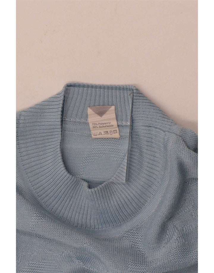 Vintage Womens Turtle Neck Jumper Sweater IT 46 Large Blue Polyacrylic