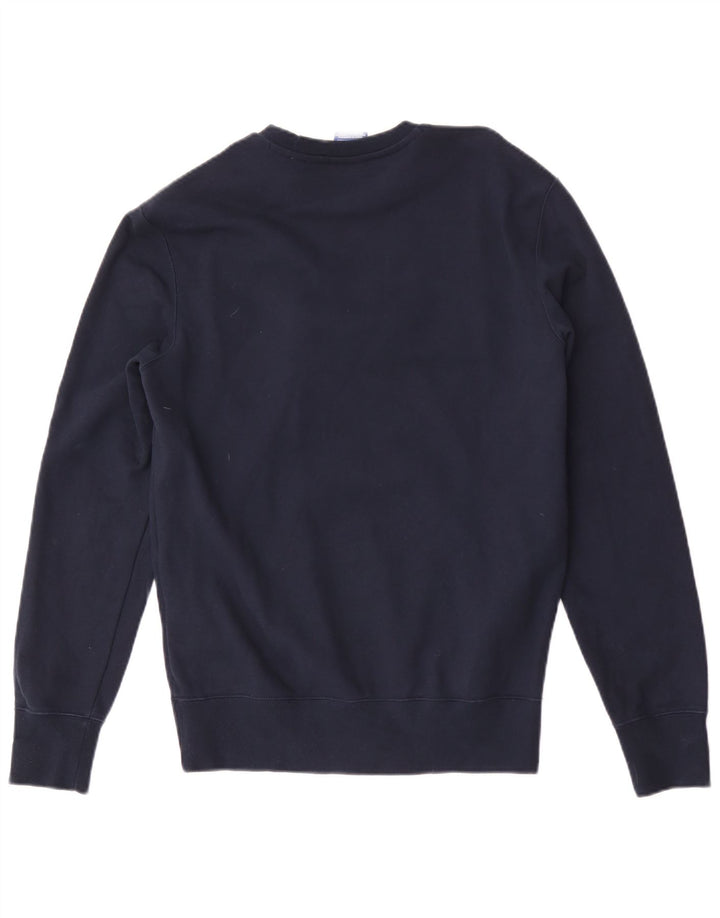 Champion Mens Graphic Sweatshirt Jumper Medium Navy Blue Cotton