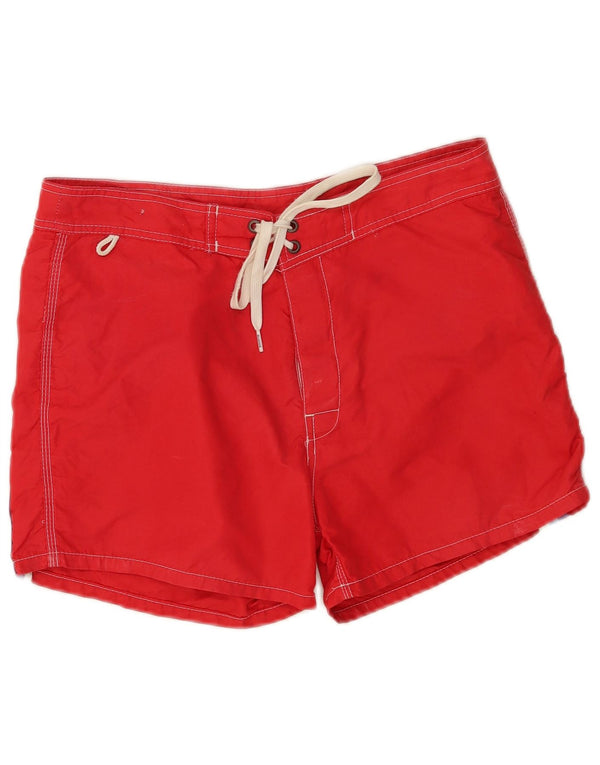 Sundek Mens Swimming Shorts Medium  Red Nylon