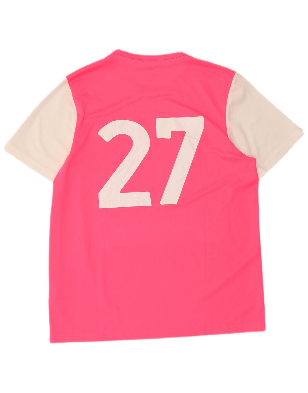 ADIDAS Mens Climalite Graphic T-Shirt Top Large Pink Colourblock Polyester