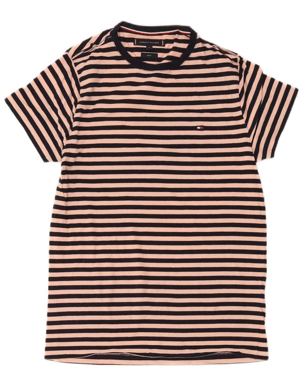 Tommy Hilfiger Womens Slim Fit T-Shirt Dress UK 10 Small Pink Striped
