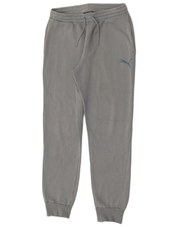 Puma Womens Tracksuit Trousers Joggers UK 14 Medium Blue Cotton