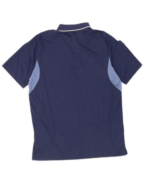 Adidas Mens Regular Fit Polo Shirt Medium Navy Blue Colourblock Polyester
