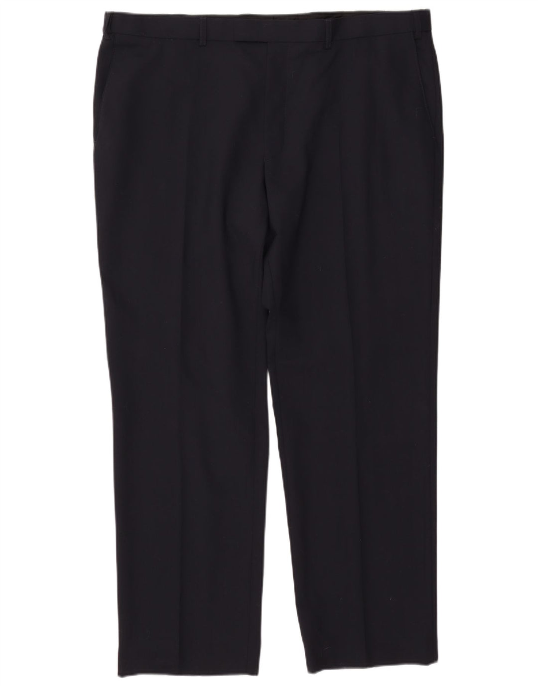 MARKS & SPENCER Mens Performance Straight Suit Trousers W42 L31 Navy Blue