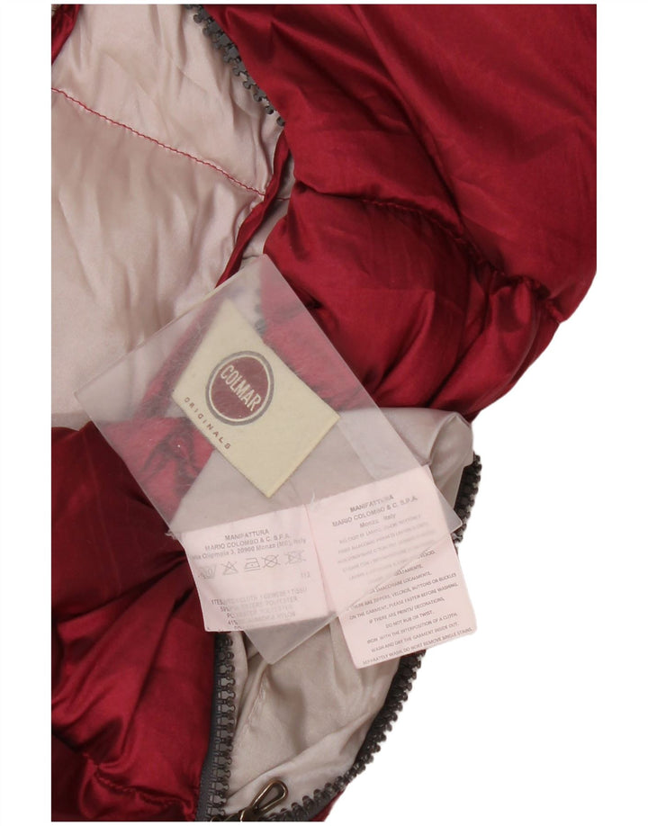 Colmar Womens Hooded Padded Jacket IT 46 Large Red Polyester