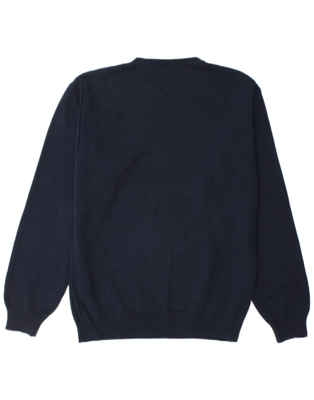 NAUTICA Mens Crew Neck Jumper Sweater Large Navy Blue Cotton