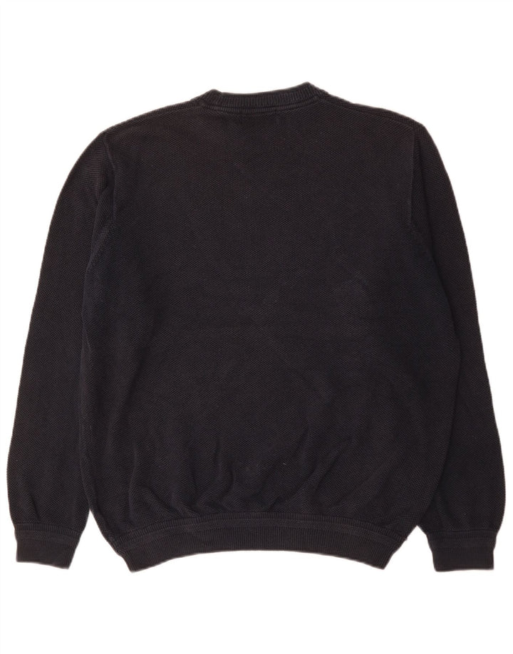 Marks & Spencer Mens Blue Harbour Crew Neck Jumper Sweater Medium Navy Blue