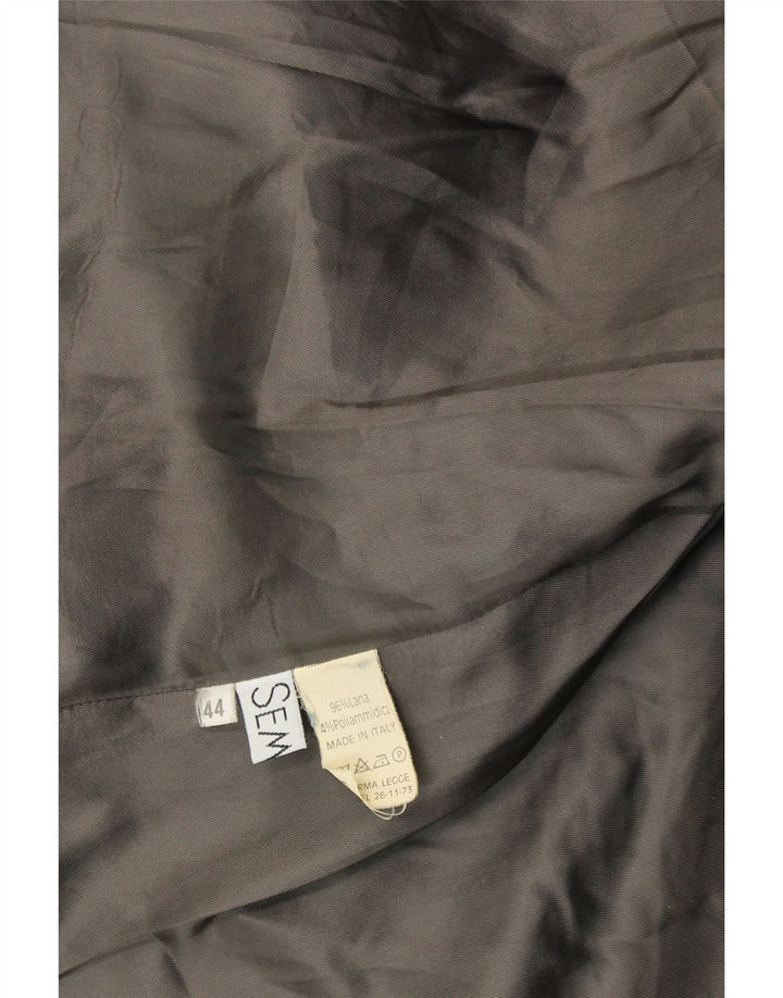 LANIFICO CAMPORE Womens Double Breasted Coat IT 44 Medium Black