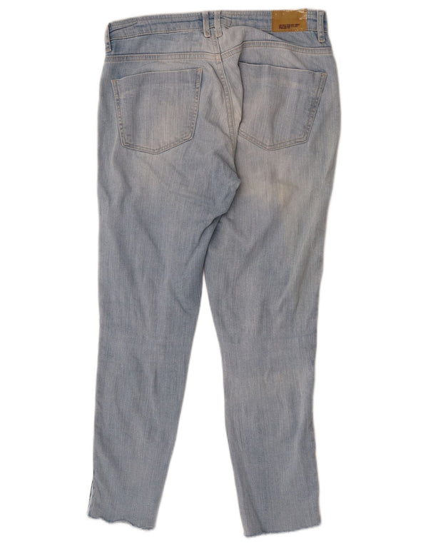 Zara Womens Slim Jeans EU 38 Small W28 L27 Blue Colourblock