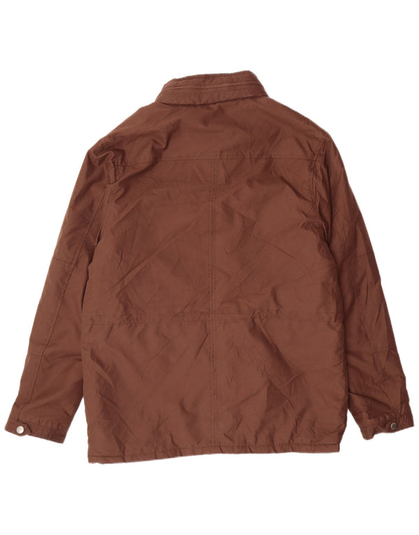 Pierre Cardin Mens Windbreaker Jacket IT 48 Medium Brown Polyester