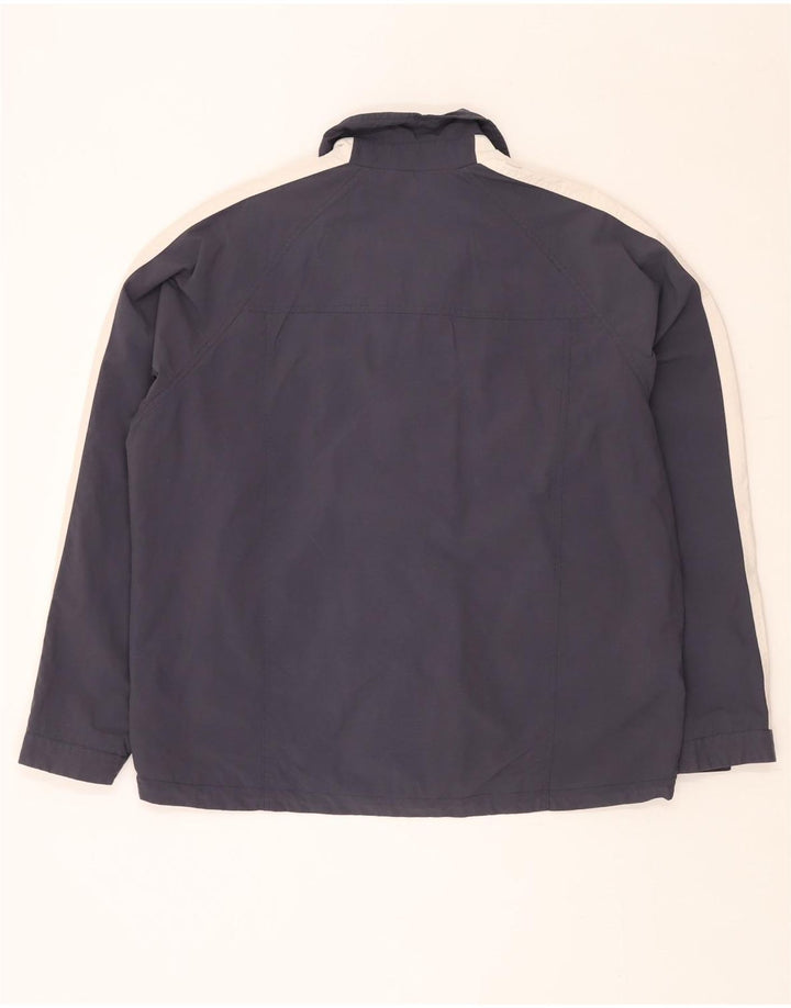 FILA Mens Windbreaker Jacket IT 50 Large Navy Blue Colourblock Polyamide