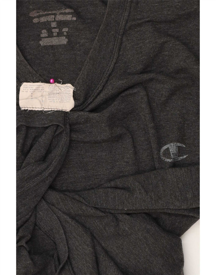 Champion Mens T-Shirt Top Medium Grey Cotton