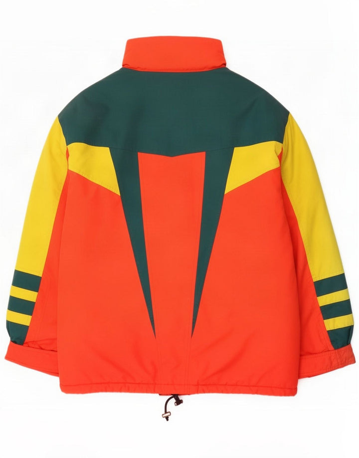 Fila Mens Graphic Ski Jacket IT 50 Large Orange Colourblock Polyester
