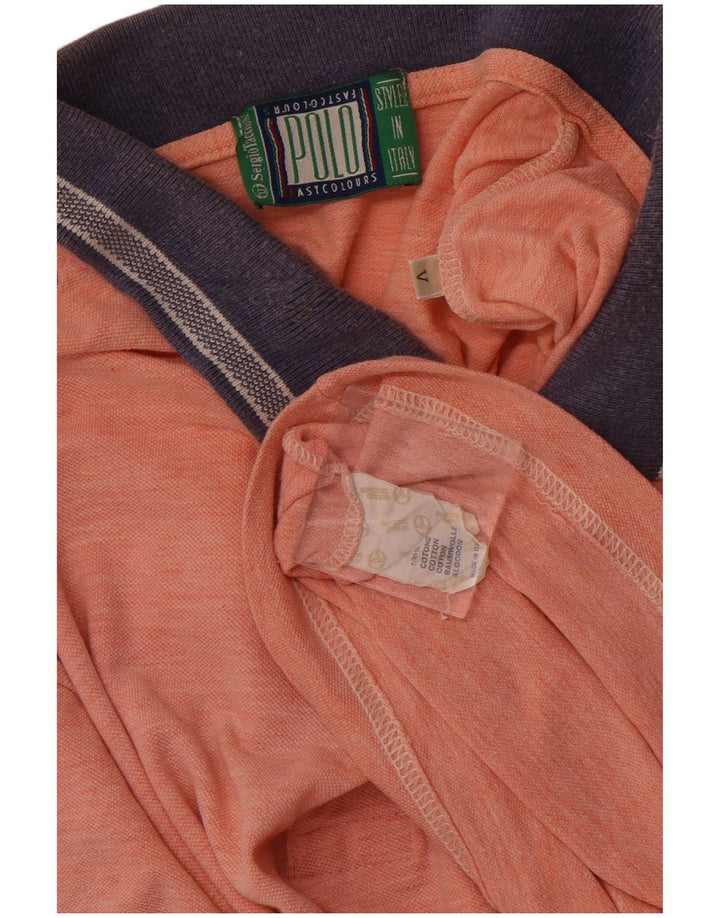 SERGIO TACCHINI Mens Polo Shirt Large Pink Cotton