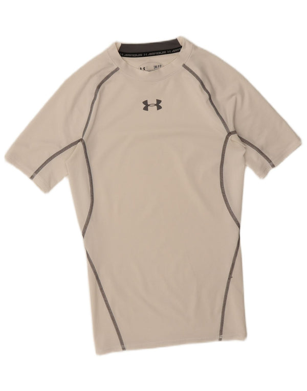 Under Armour Mens Heat Gear Graphic T-Shirt Top Small White