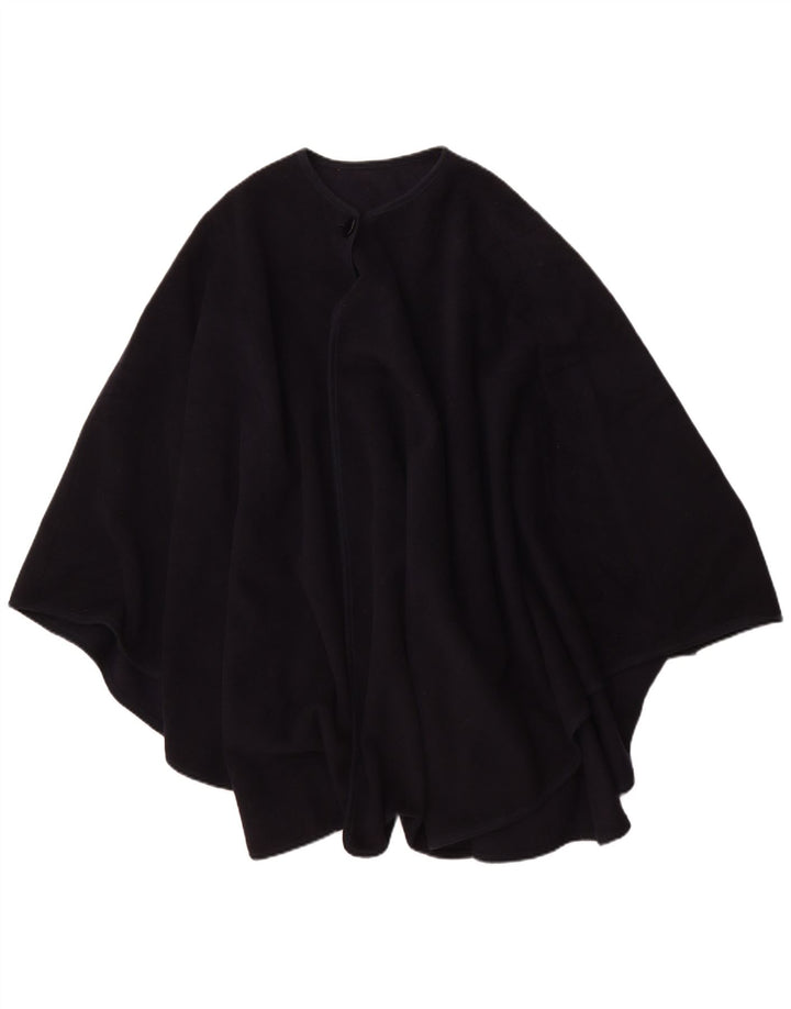Vintage Womens Poncho Coat One Size Navy Blue